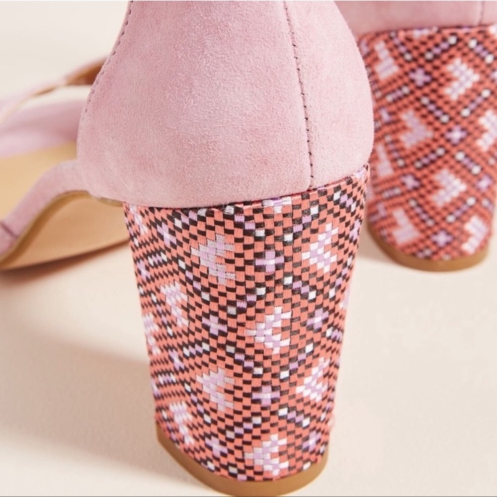 Anthropologie Heart Stitched Heels